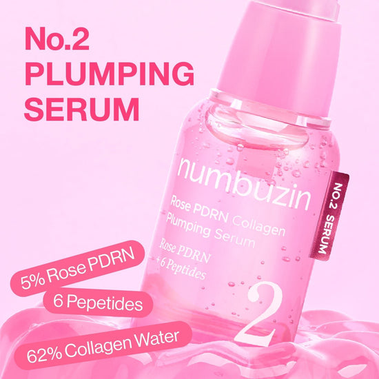 Numbuzin No.2 Rose PDRN Collagen Plumping Serum 30ml سيروم كولاجين نامبوزين رقم 2 روز بي دي آر إن لنفخ البشرة - Princess Cosmetics Qatar