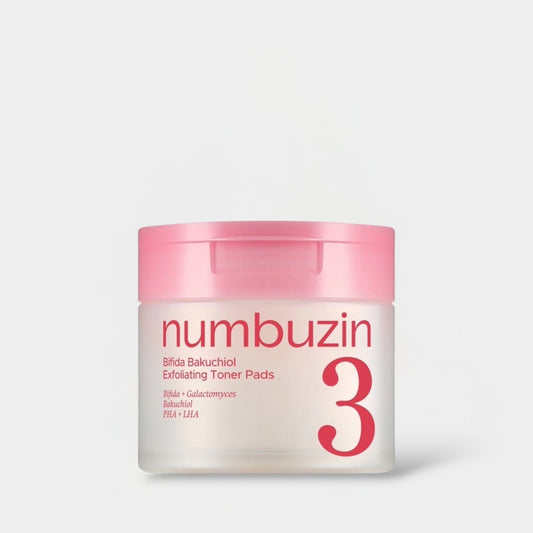 Numbuzin No.3 Bifida Bakuchiol Exfoliating Toner Pads (70 Pads) وسادات تونر مقشرة من نومبوزين رقم 3 بيفيدا باكوشيول - Princess Cosmetics Qatar