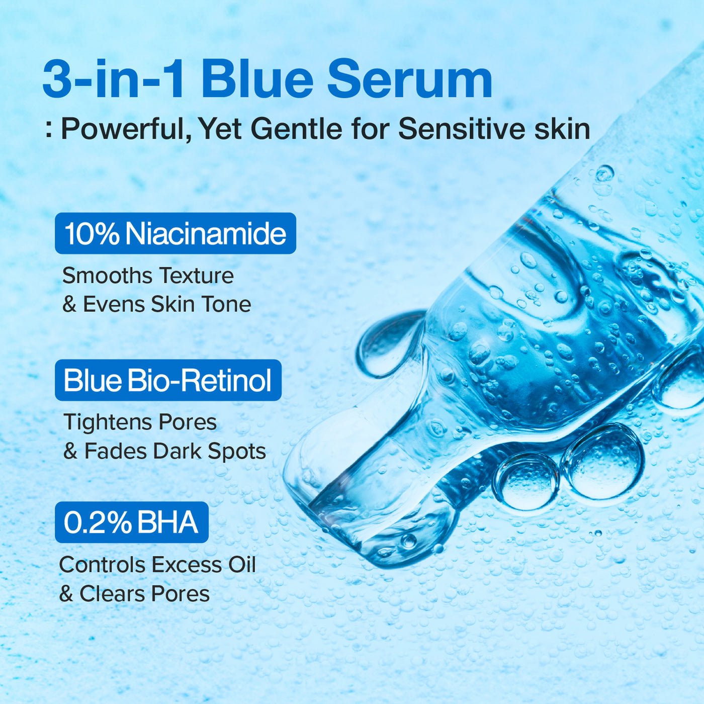Numbuzin No.3 Blue Bio - Retinol Pore Refining Serum 30ml سيروم نومبوزين رقم 3 بلو بيو ريتينول لتنقية المسام - Princess Cosmetics Qatar