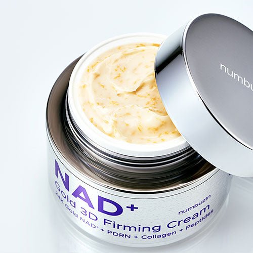 Numbuzin No.9 NAD + Gold 3D Firming Cream 50ml نومبوزين رقم 9 كريم NAD+ الذهبي ثلاثي الأبعاد لشد البشرة - Princess Cosmetics Qatar