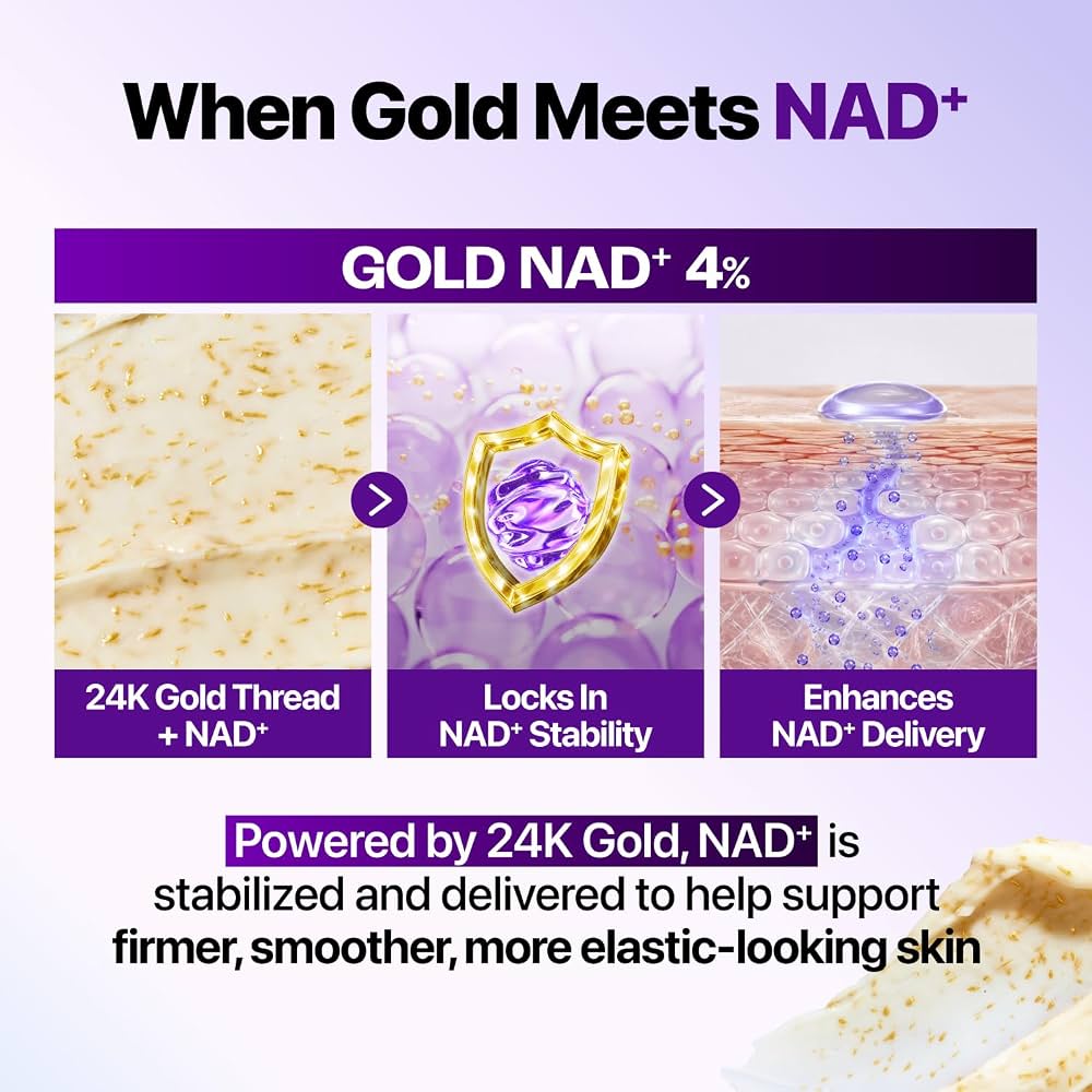 Numbuzin No.9 NAD + Gold 3D Firming Cream 50ml نومبوزين رقم 9 كريم NAD+ الذهبي ثلاثي الأبعاد لشد البشرة - Princess Cosmetics Qatar