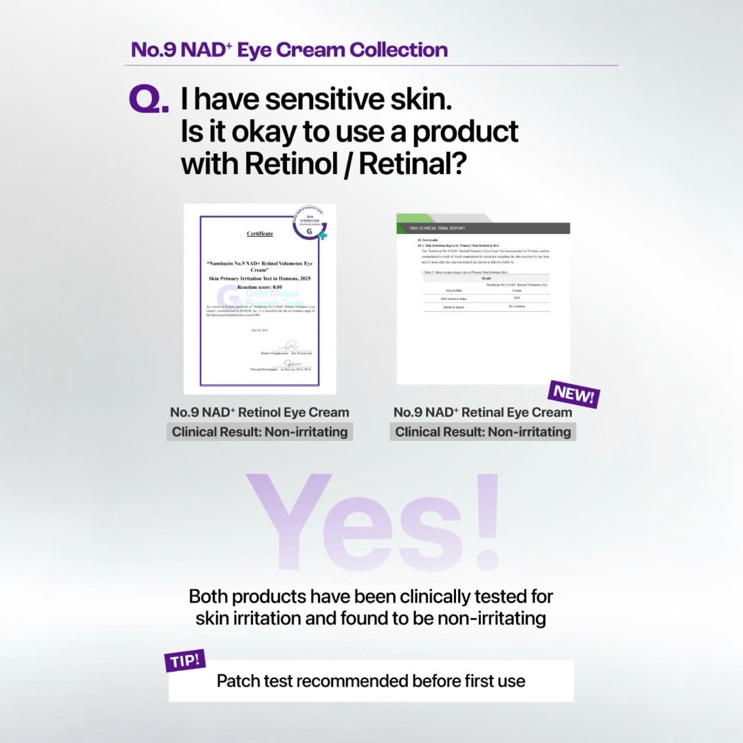 Numbuzin No.9 NAD Retinol Volumetox Eye Cream (TUBE) 20ml كريم العين نامبوزين رقم 9 NAD ريتينول فولوميتوكس (أنبوب) - Princess Cosmetics Qatar