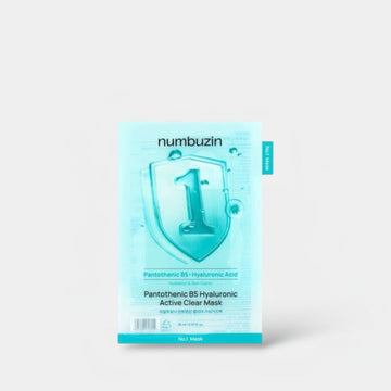 Numbuzin Pantothenic B5 Hyaluronic Active Clear Mask (1 Sheet) قناع نومبوزين بانتوثينيك بي 5 هيالورونيك النشط الشفاف - Princess Cosmetics Qatar