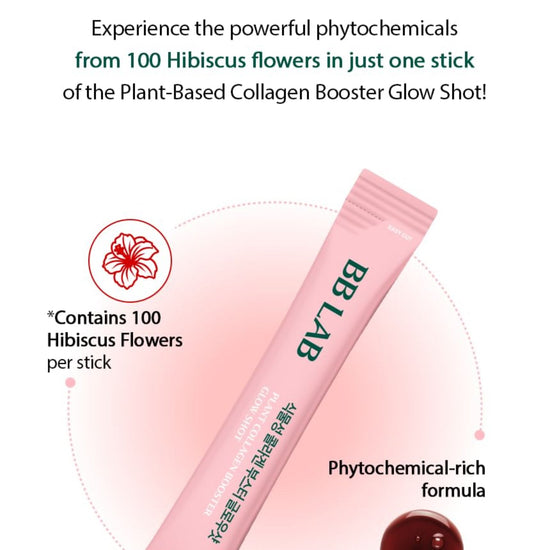 Nutrione BB LAB Plant Collagen Booster Glow Shot (15g x 14 Sticks) نيوتريون بي بي لاب - معزز الكولاجين النباتي - جرعة متوهجة - Princess Cosmetics Qatar
