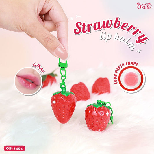 Obuse Strawberry Magic Lip Balm مرطب شفاه أوبوس السحري بنكهة الفراولة - Princess Cosmetics Qatar