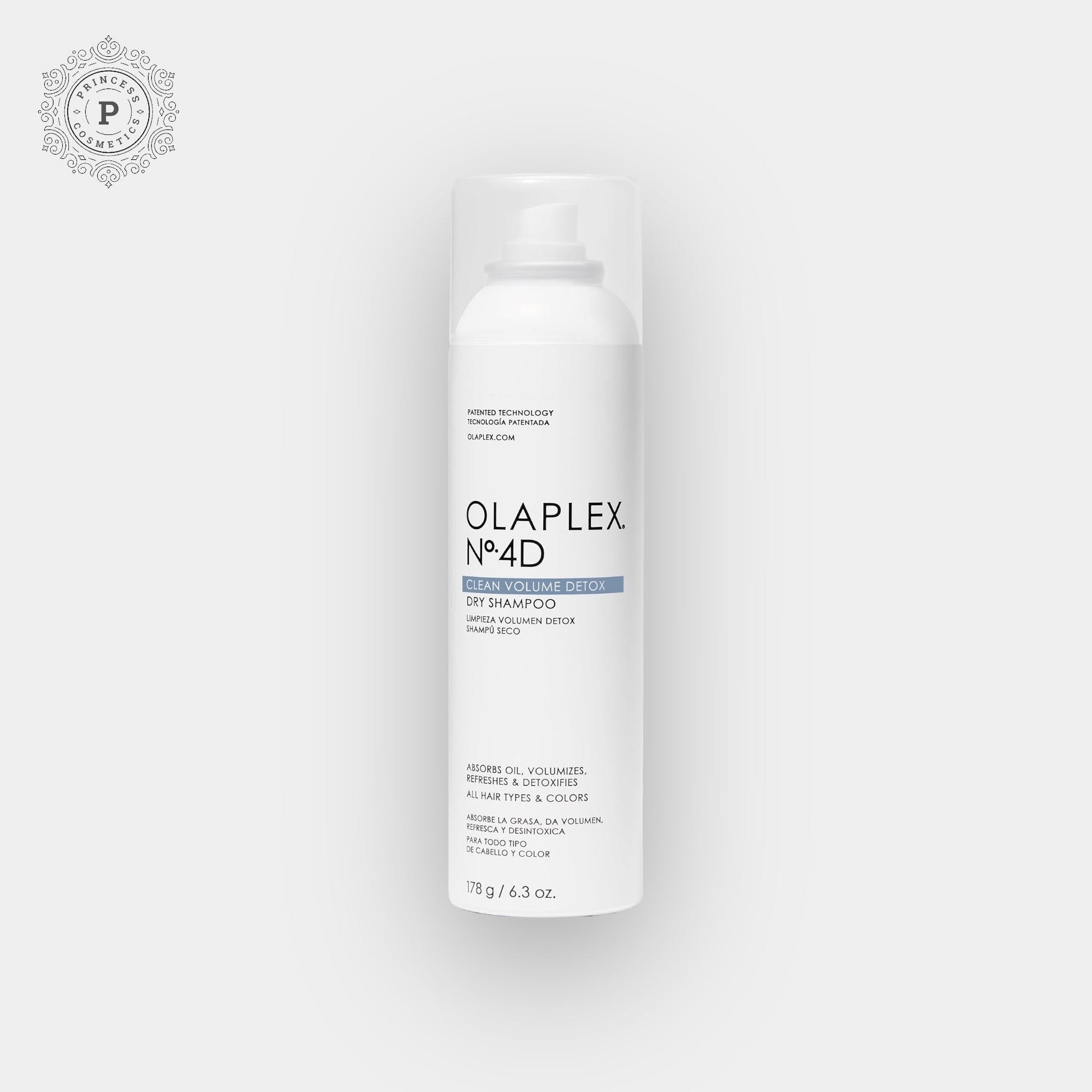 Olaplex No 4D Clean Volume Detox Dry Shampoo 178g. شامبو جاف لإزالة السموم نو 4 دي من أولابلكس، 178 جم - Princess Cosmetics Qatar