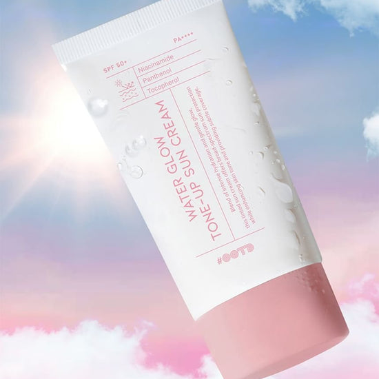 OOTD Water Glow Tone - Up Sun Cream 50ml كريم الوقاية من الشمس توهج الماء من ملابس اليوم - Princess Cosmetics Qatar