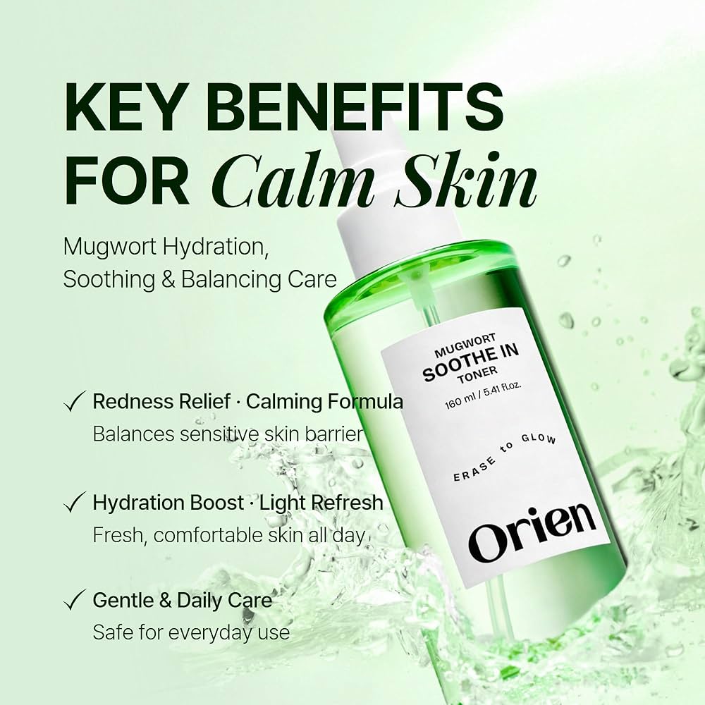 Orien Mugwort Soothe In Toner 160ml تونر أورين موغورت المهدئ - Princess Cosmetics Qatar