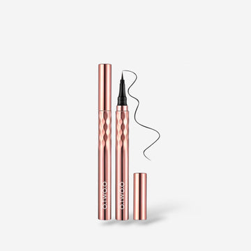 O.TWO.O Gold Silk Smooth Liquid Eyeliner 0.5g - Black محدد عيون سائل ذهبي ناعم كالحرير من O.TWO.O - أسود - Princess Cosmetics Qatar