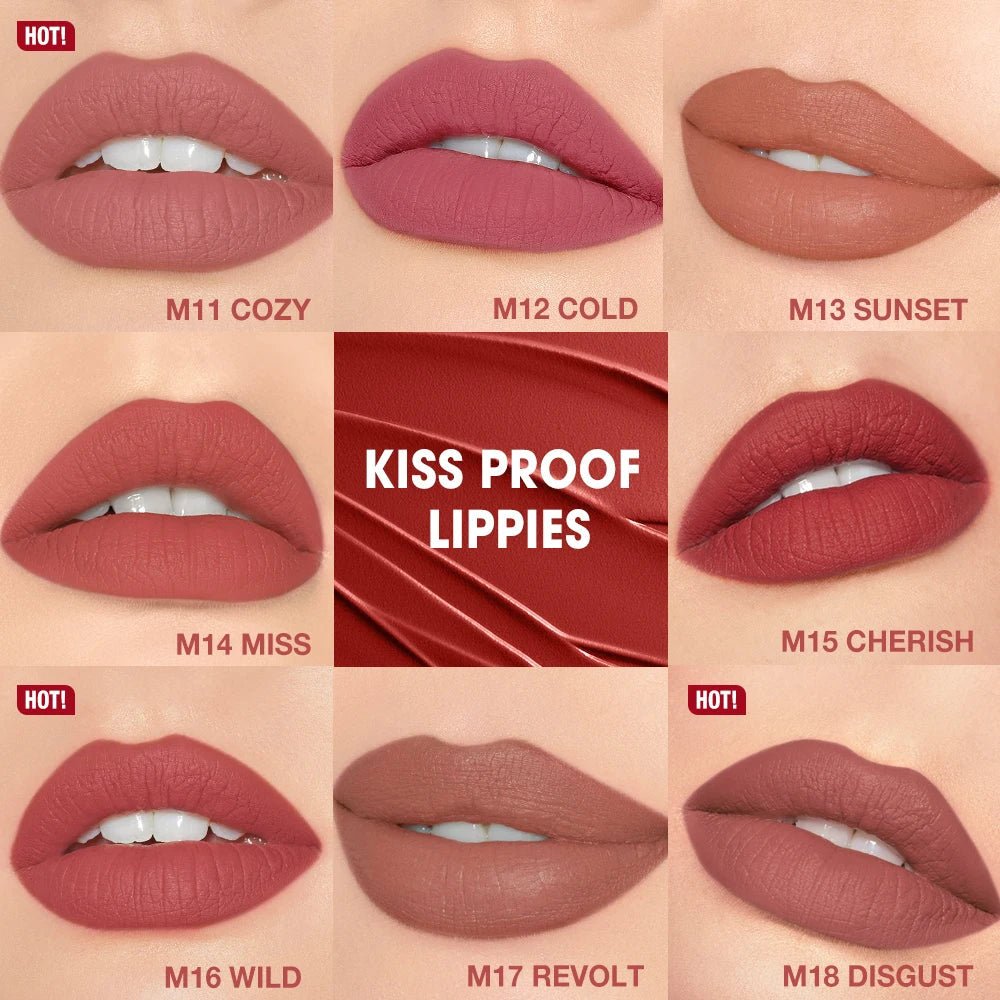 O.TWO.O Misty Kiss Lock Color Matte Lipstick 4g O.TWO. O ضبابية قبلة لوك لون لون مات أحمر شفاه - Princess Cosmetics Qatar