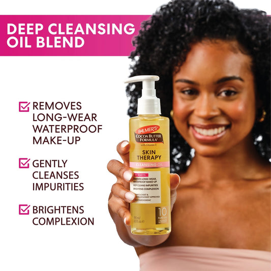 Palmer’s Cocoa Butter Formula Skin Therapy Cleansing Oil 190ml زيت التنظيف المُعالج للبشرة بتركيبة زبدة الكاكاو من بالمرز - Princess Cosmetics Qatar