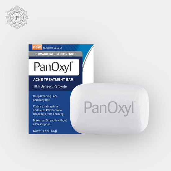 PanOxyl Acne Treatment Bar, 10% Benzoyl Peroxide 113g. بانوكسيل بار لعلاج حب الشباب، 10٪ بنزويل بيروكسايد - Princess Cosmetics Qatar