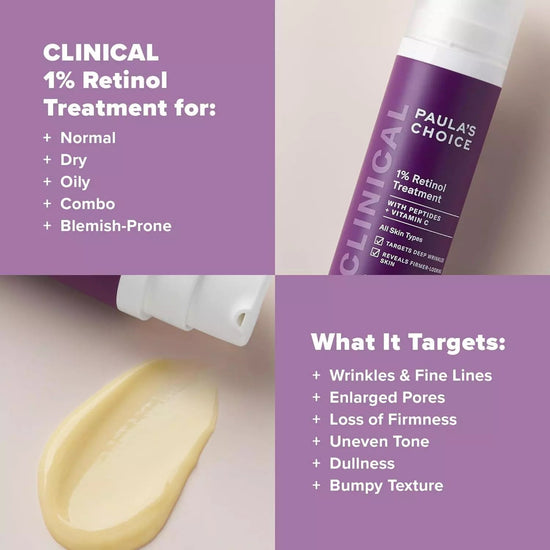 Paula's Choice Clinical 1% Retinol Treatment 30ml علاج الريتينول السريري 1% من اختيار باولا - Princess Cosmetics Qatar