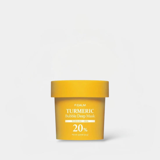 P.CALM Turmeric Bubble Deep Mask 90g قناع الفقاعات العميق بالكركم من بي.كالم - Princess Cosmetics Qatar