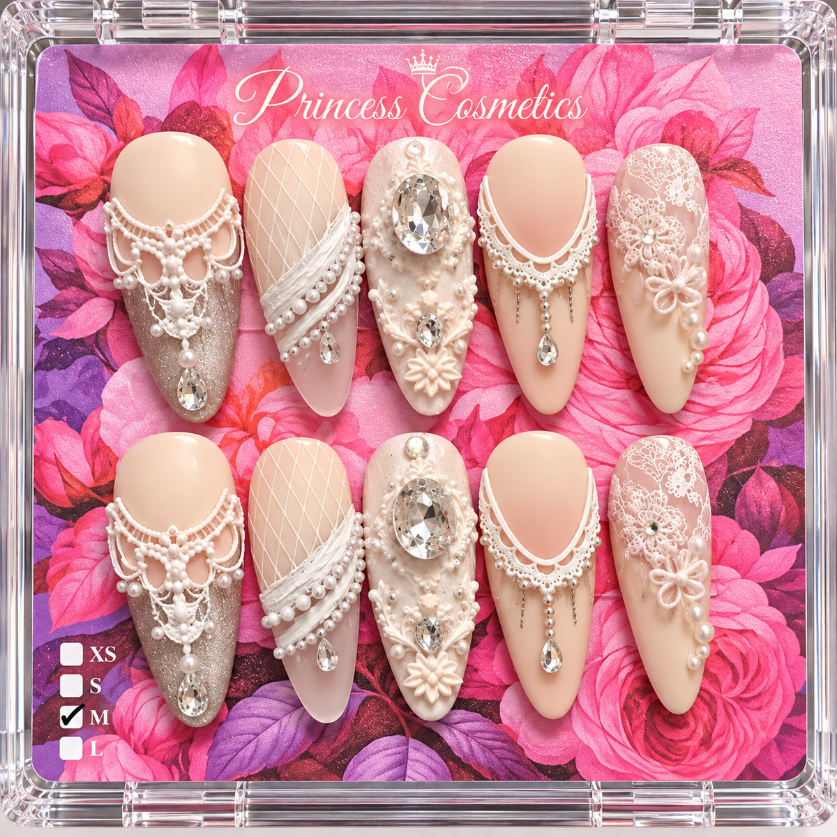 Peach and Pink Ombre High Quality Nails أظافر عالية الجودة بتدرج لوني خوخي ووردي - Princess Cosmetics Qatar