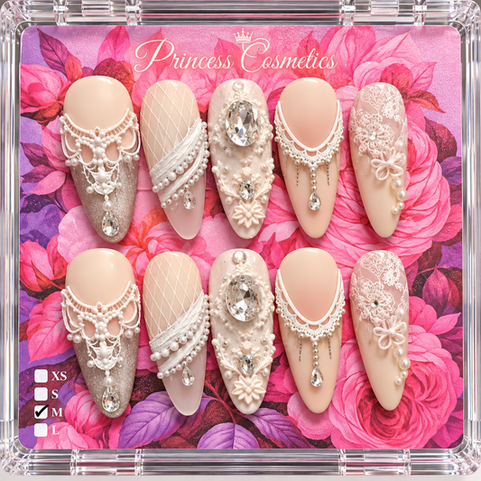 Peach and Pink Ombre High Quality Nails أظافر عالية الجودة بتدرج لوني خوخي ووردي - Princess Cosmetics Qatar