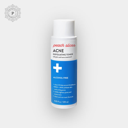 Peach Slices Acne Exfoliating Toner 120ml - EXPIRY: 06 - 2025. بيش اند سليسً تونر مقشر لحب الشباب 120 مل - متجدد - Princess Cosmetics Qatar