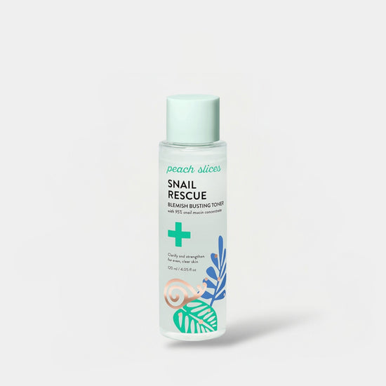 Peach Slices Snail Rescue Blemish Busting Toner 120ml تونر معالجة الشوائب بشرائح الخوخ من شركة إنقاذ الحلزون - Princess Cosmetics Qatar