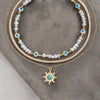 Pearl Sun Pendant Necklace. قلادة قلادة من اللؤلؤ الشمس - Princess Cosmetics Qatar