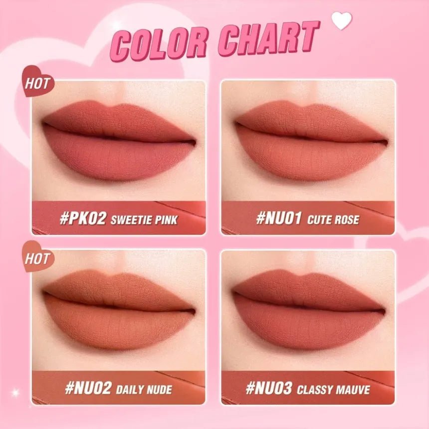 Pinkflash Loving Heart Lasting Matte Lipstick أحمر شفاه غير لامع يدوم طويلاً من بينك فلاش لوفينج هارت - Princess Cosmetics Qatar