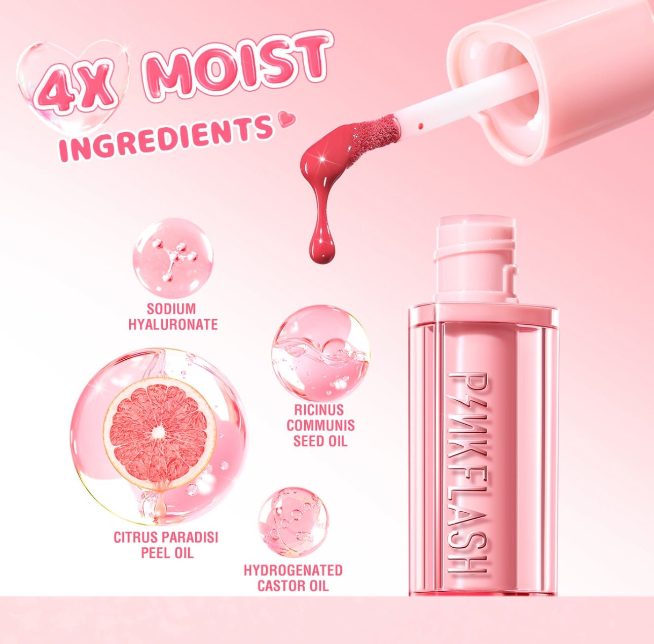 Pinkflash Transferproof Bubble Glowy Lip Tint لون الشفاه اللامع المقاوم للتلف بينك فلاش - Princess Cosmetics Qatar