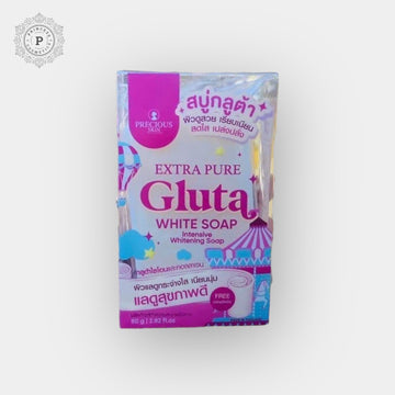 Precious Skin Extra Pure Gluta White Soap 80g. صابون جلوتا الأبيض النقي للغاية من بريشس سكين، 80 جم - Princess Cosmetics Qatar