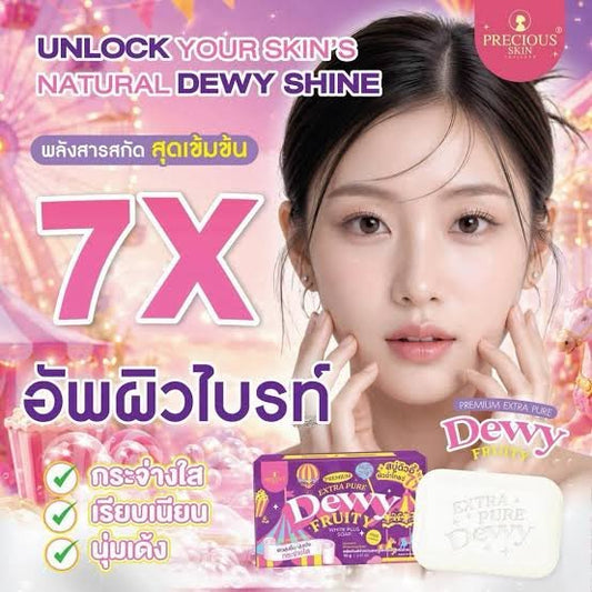 Precious Skin Premium Extra Pure Dewy Fruity White Plus Soap 70g صابون بريشوس سكين بريميوم إكسترا بيور ديوي فروتي وايت بلس - Princess Cosmetics Qatar