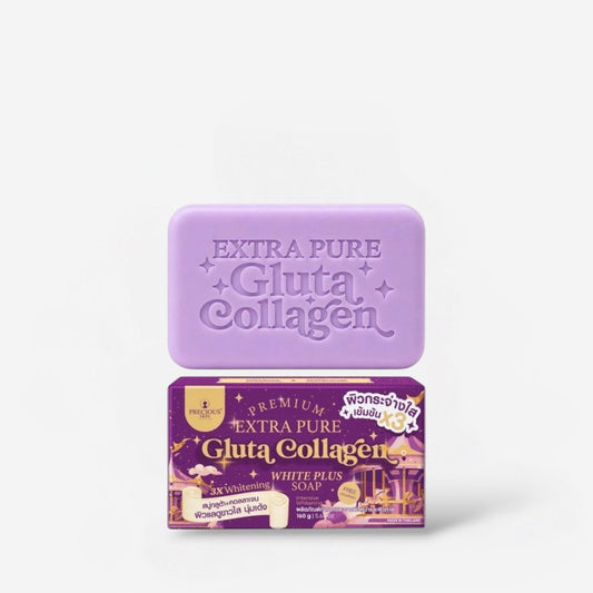 Precious Skin Premium Extra Pure Gluta Collagen White Plus Soap 160g صابون بريشوس سكين بريميوم إكسترا بيور جلوتا كولاجين وايت بلس - Princess Cosmetics Qatar