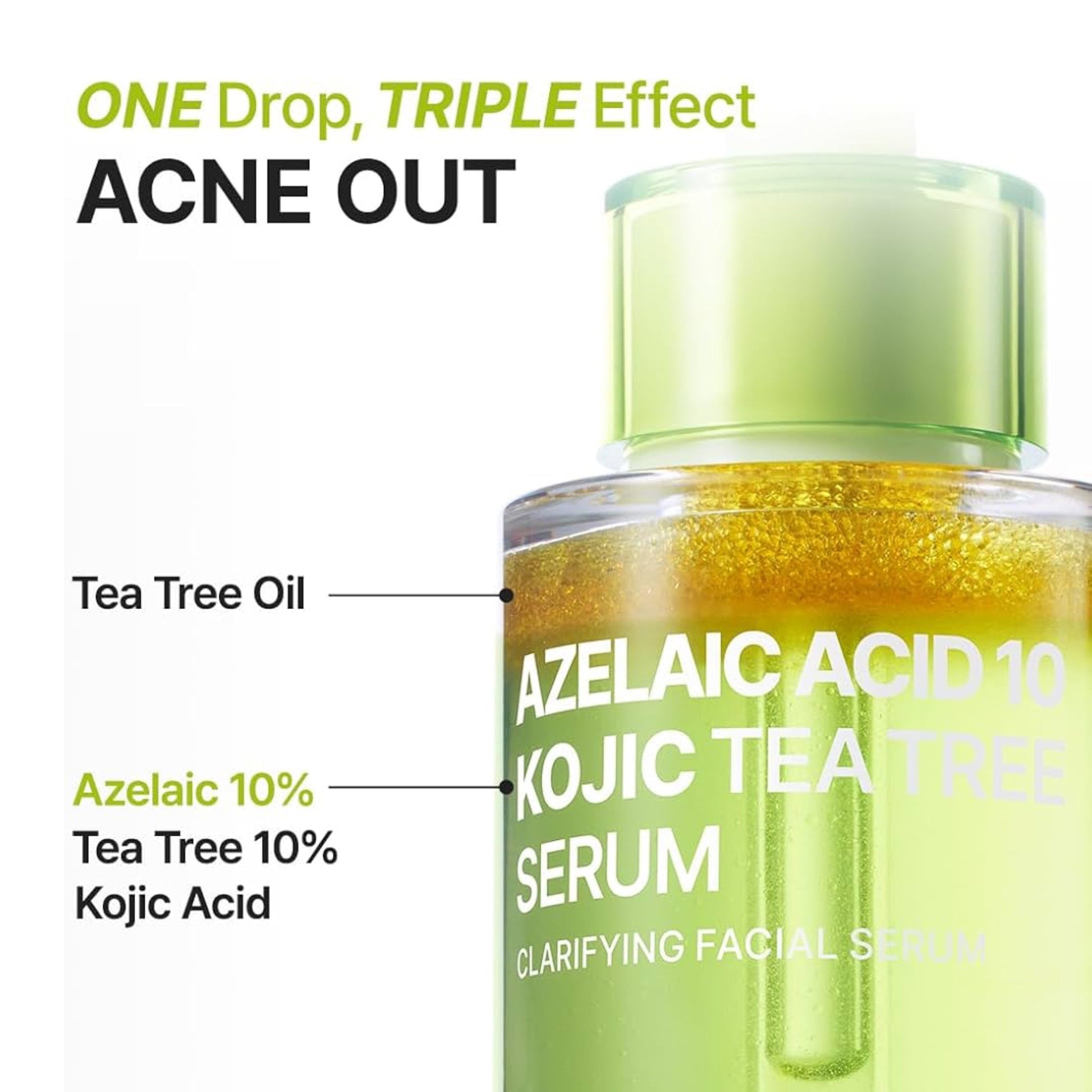 Purito Azelaic Acid 10 Kojic Tea Tree Serum 30ml سيروم شجرة الشاي الكوجيك بحمض الأزيليك 10 من بوريتو - Princess Cosmetics Qatar