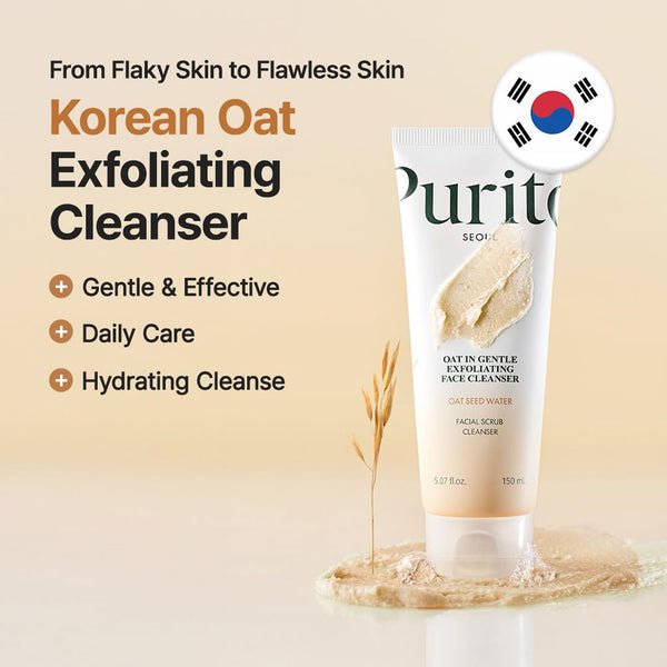 Purito Oat Exfoliating Facial Polish Cleanser 150ml منظف الوجه المقشر بالشوفان من بوريتو - Princess Cosmetics Qatar