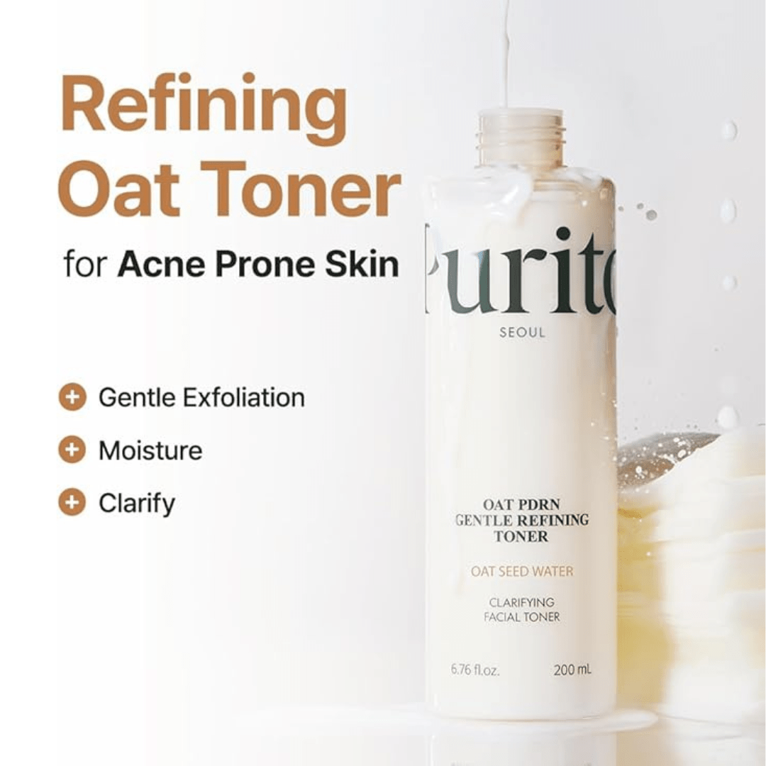 Purito Oat PDRN Gentle Refining Toner 200ml بوريتو أوت بي دي آر إن تونر مكرر لطيف - Princess Cosmetics Qatar