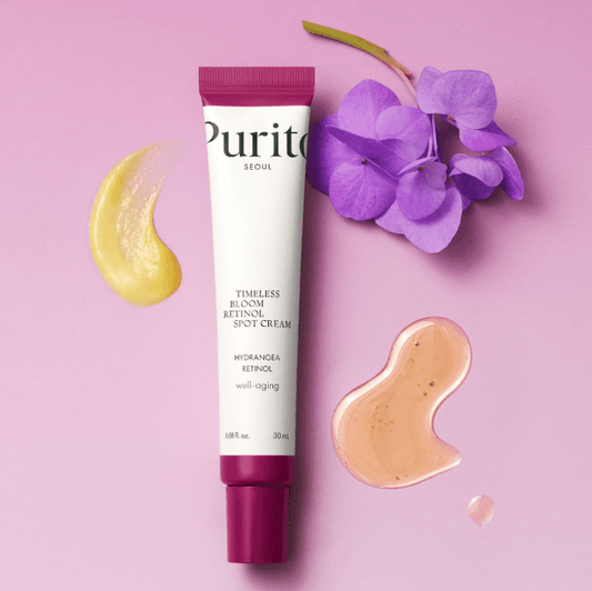 Purito Seoul Timeless Bloom Retinol Spot Cream 30ml. بوريتو سيول تايملس بلوم ريتينول سبوت كريم - Princess Cosmetics Qatar