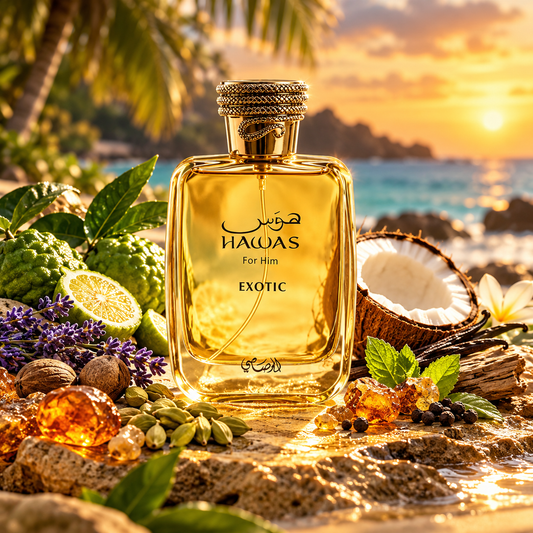Rasasi Hawas Exotic 100ml رصاصي حواس إكزوتيك - Princess Cosmetics Qatar