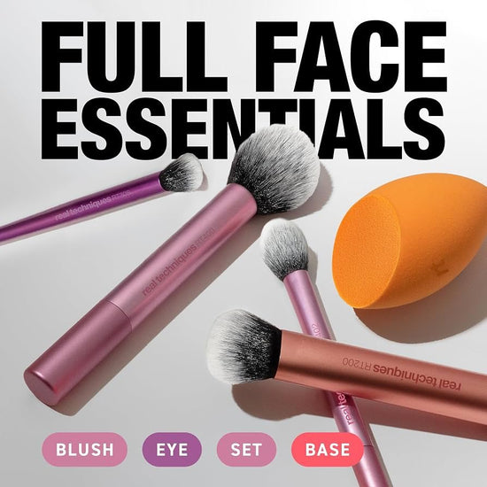 Real Techniques Everyday Essentials Makeup Brush Set ريال تكنيكس – مجموعة فرش المكياج الأساسيات اليومية - Princess Cosmetics Qatar