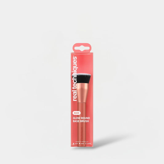 Real Techniques Glow Round Base Brush ريال تكنيكس فرشاة جلو بقاعدة دائرية - Princess Cosmetics Qatar