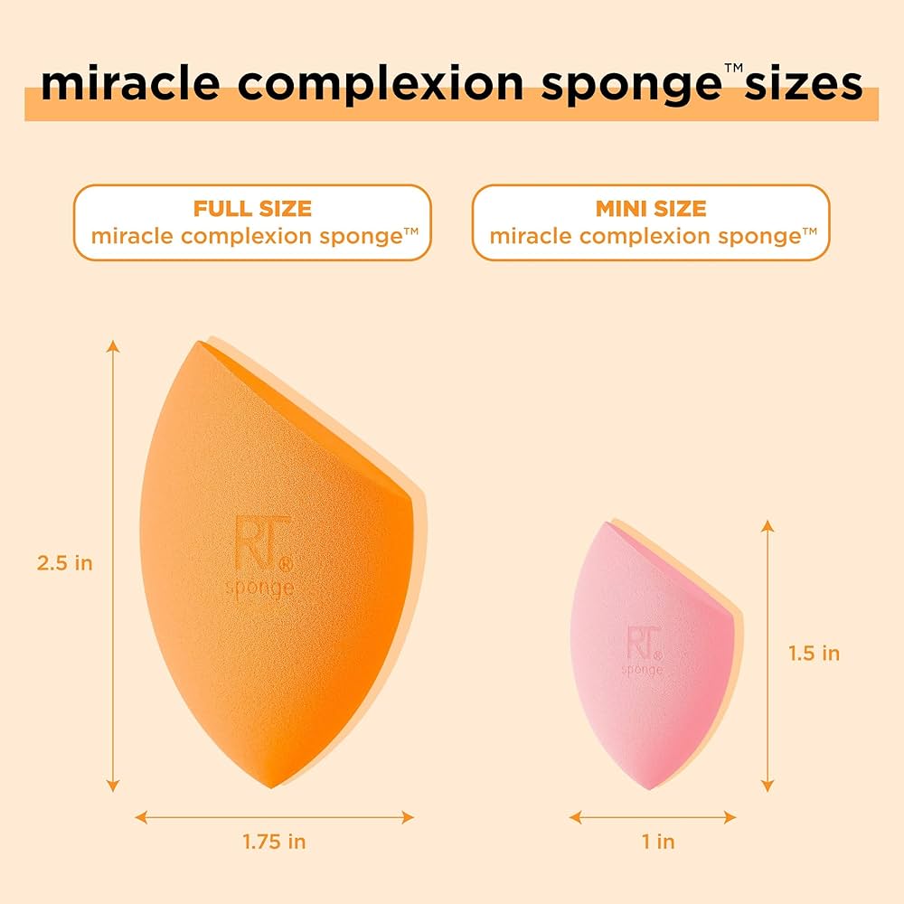 Real Techniques MINI Complexion Sponges 4 Pack ريال تكنيكس – إسفنجات ميني للبشرة، 4 قطع - Princess Cosmetics Qatar