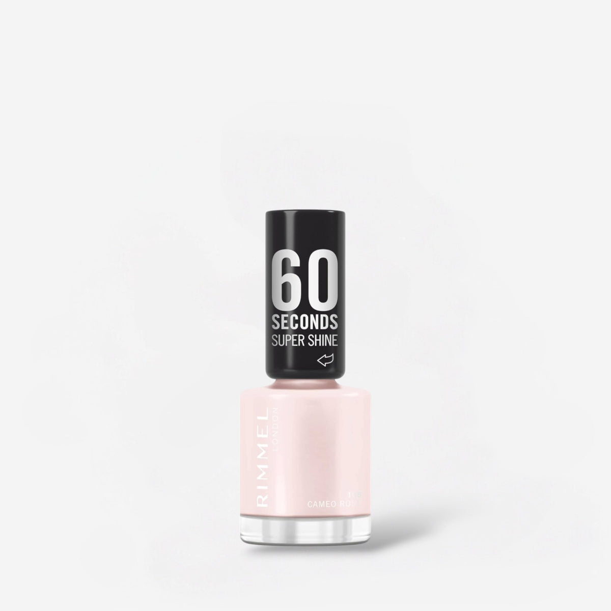 Rimmel 60 Seconds Super Shine Nail Polish - 108 Cameo Rose ريميل طلاء أظافر 60 ثانية سوبر شاين - 108 كاميو روز - Princess Cosmetics Qatar