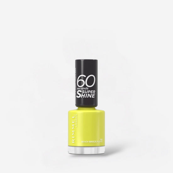Rimmel 60 Seconds Super Shine Summer Shimmer - 155 Beach Breeze Please ريميل طلاء أظافر 60 ثانية سوبر شاين سمر شيمر - 155 بيتش بريز بليز - Princess Cosmetics Qatar