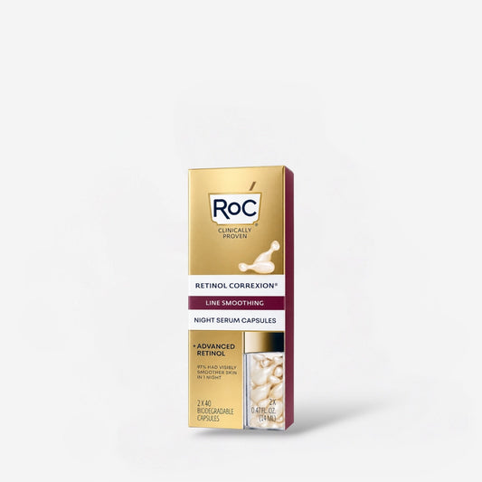 ROC Line Smoothing Night Serum Capsules (2pcs x 40) كبسولات سيروم ليلي لتنعيم الخطوط من روك - Princess Cosmetics Qatar