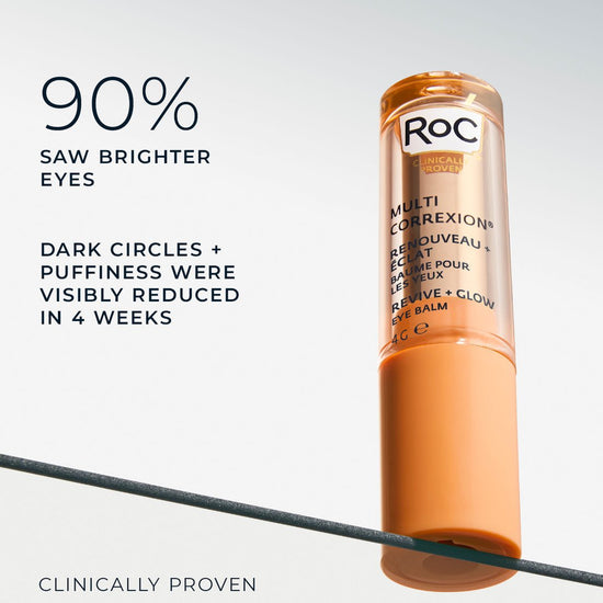 ROC Multi Correxion Revive + Glow Eye Balm with Vitamin C 4g مرهم العين روك مالتي كورركسيون ريفايف + جلو مع فيتامين C - Princess Cosmetics Qatar