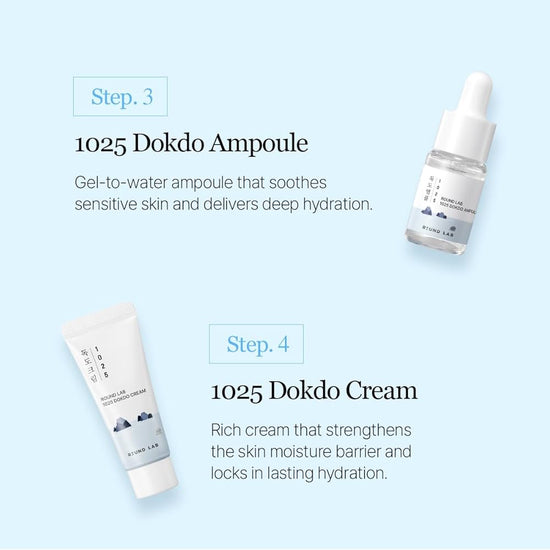 Round Lab 1025 Dokdo Trial Kit (4pcs) مجموعة تجارب دوكدو راوند لاب 1025 - Princess Cosmetics Qatar