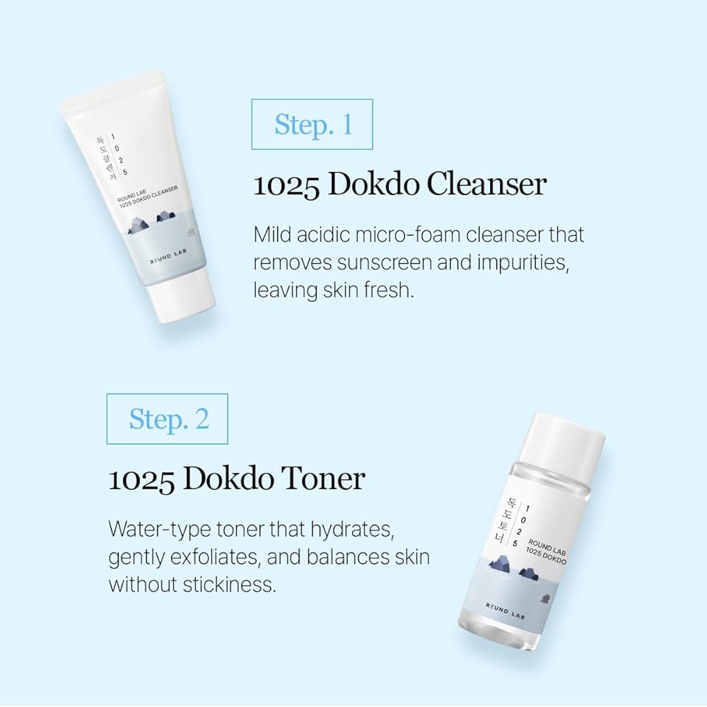 Round Lab 1025 Dokdo Trial Kit (4pcs) مجموعة تجارب دوكدو راوند لاب 1025 - Princess Cosmetics Qatar