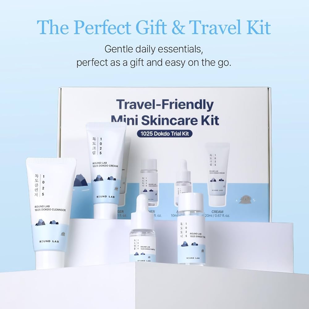 Round Lab 1025 Dokdo Trial Kit (4pcs) مجموعة تجارب دوكدو راوند لاب 1025 - Princess Cosmetics Qatar