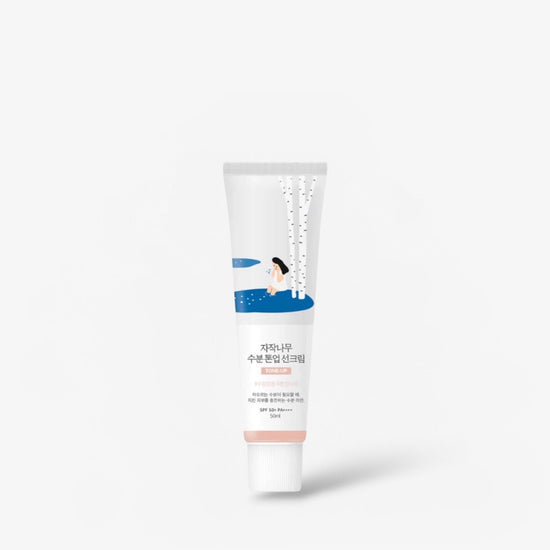 Round Lab Birch Juice Moisturizing Tone-Up Sunscreen 50ml واقي شمس مرطب وموحد اللون من راوند لاب برائحة عصير البتولا - Princess Cosmetics Qatar