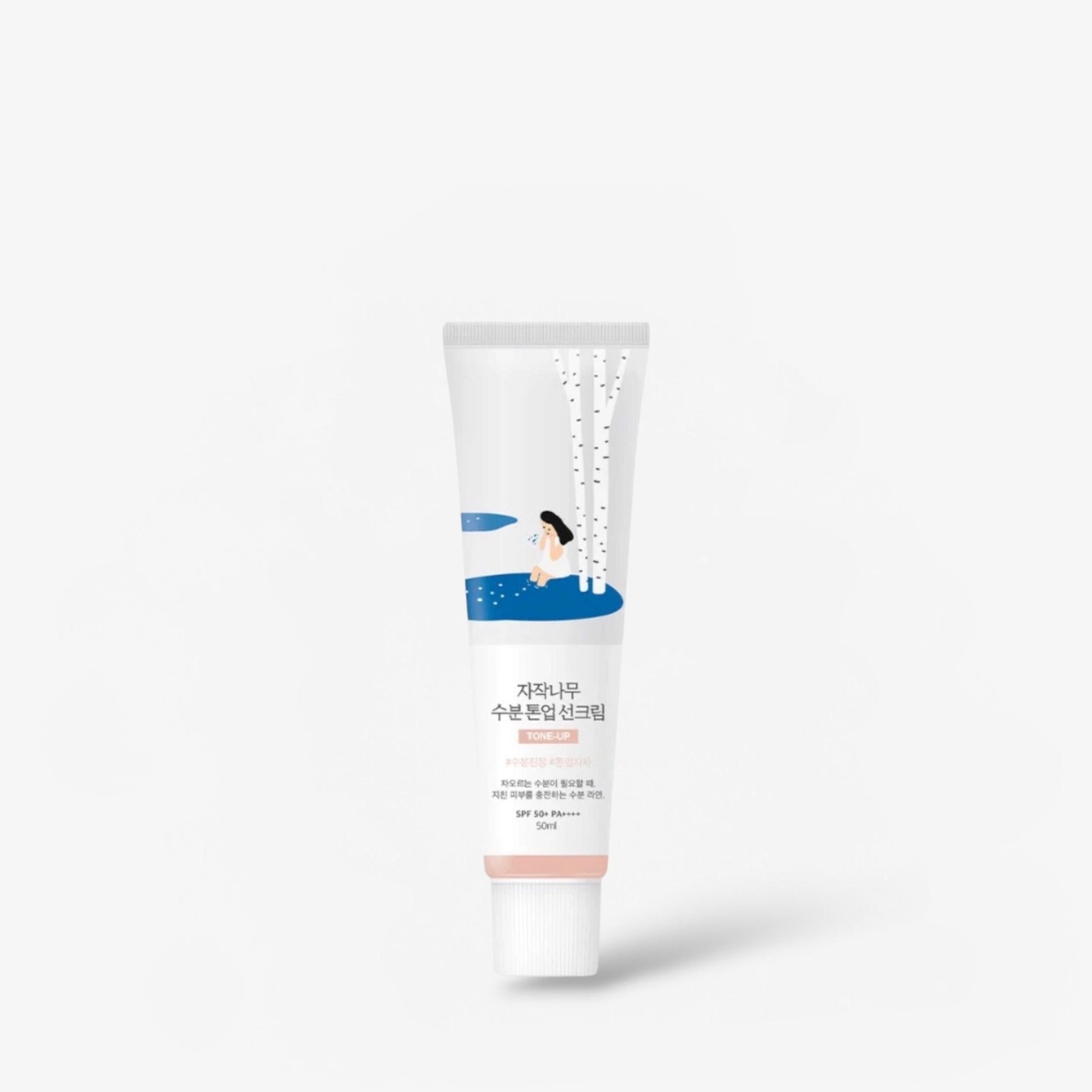 Round Lab Birch Juice Moisturizing Tone-Up Sunscreen 50ml واقي شمس مرطب وموحد اللون من راوند لاب برائحة عصير البتولا - Princess Cosmetics Qatar