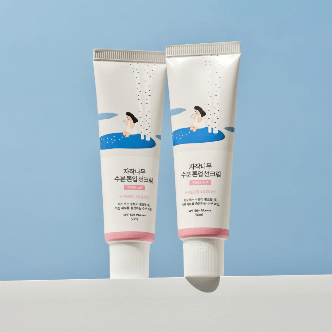 Round Lab Birch Juice Moisturizing Tone-Up Sunscreen 50ml واقي شمس مرطب وموحد اللون من راوند لاب برائحة عصير البتولا - Princess Cosmetics Qatar