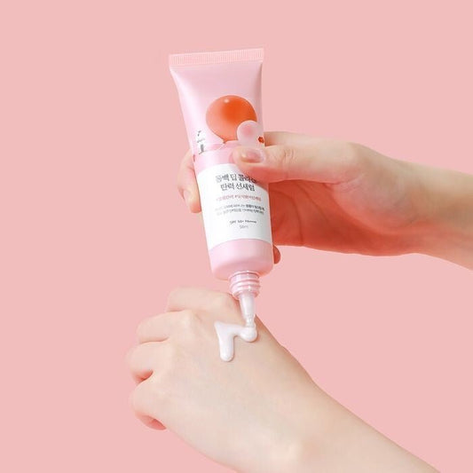 Round Lab Camellia Deep Collagen Firming Sun Serum 50ml سيروم راوند لاب كاميليا ديب كولاجين لشد البشرة ومنحها مظهرًا شبابيًا - Princess Cosmetics Qatar