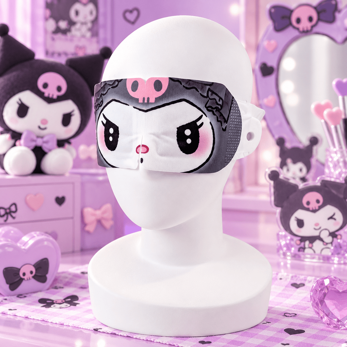 Sanrio Kuromi Hot Eye Mask (3pcs) قناع سانريو كورومي الدافئ للعينين - Princess Cosmetics Qatar