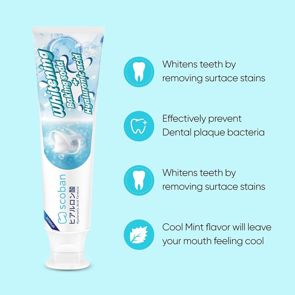 Scoban Whitening Baking Soda Toothpaste معجون أسنان سكوبان لتبييض الأسنان بصودا الخبز - Princess Cosmetics Qatar
