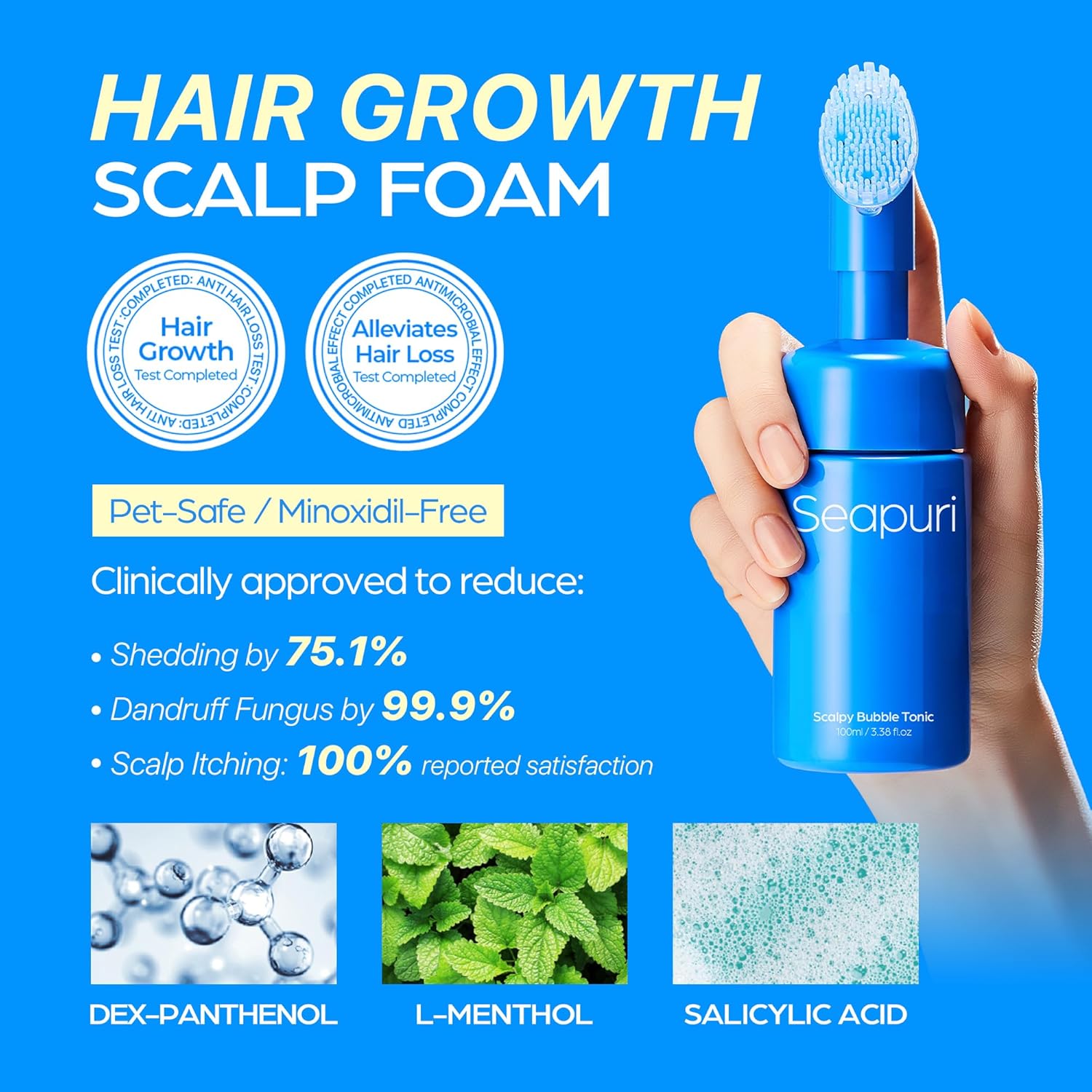 Seapuri Dr. 33 Deep Shot Hair & Scalp Foam 100ml رغوة سيبوري دكتور 33 ديب شوت للشعر وفروة الرأس - Princess Cosmetics Qatar